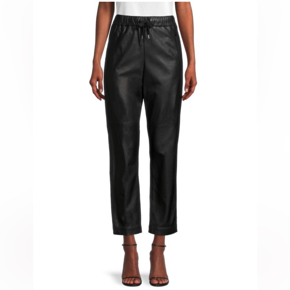 Brunello Cucinelli High-Waist Leather Pants